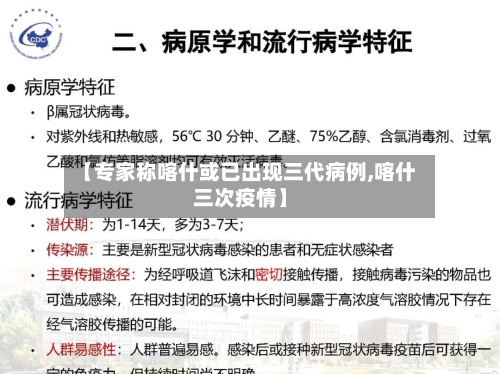【专家称喀什或已出现三代病例,喀什三次疫情】-第2张图片